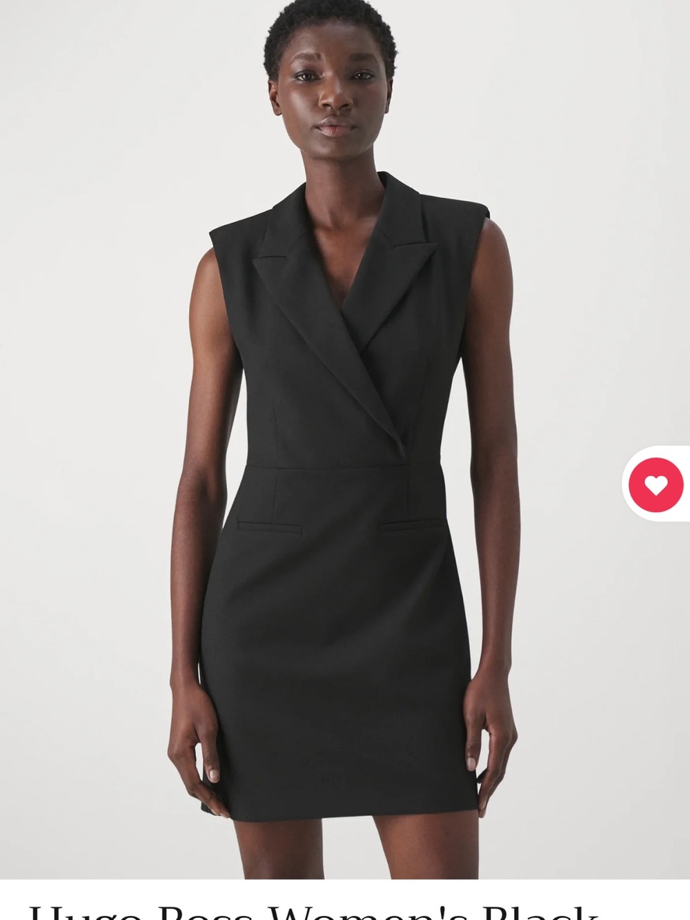 HUGO Black Sleeveless Blazer Mini Dress